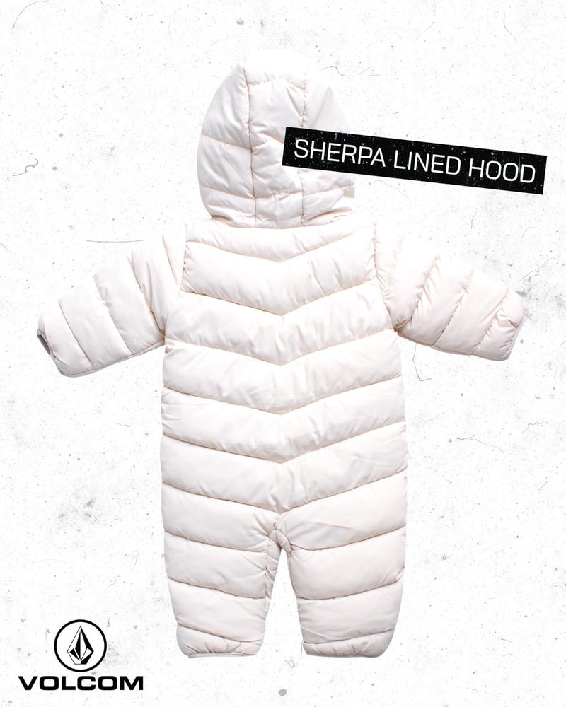Volcom Boy Baby Snowsuit - Soft Fleece Lined Insulated Pram Infant Snowsuit with Sherpa Lined Hood - Baby Winter Clothes - Image 5